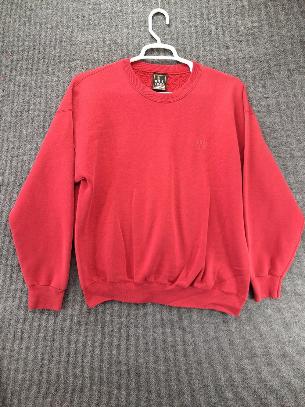 Vintage USA Olympics Sweatshirt Men XLarge XL Red Crewneck Made USA JCPenney 90s